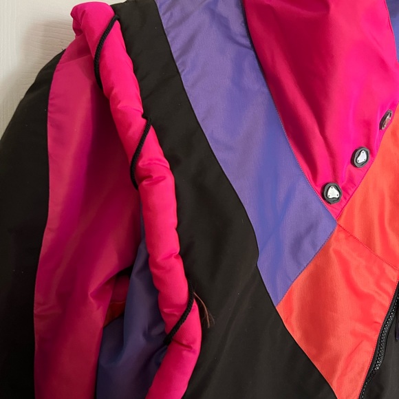 Vintage Retro 1990s FEMME 2-piece Color Block Ski Jacket & Vest Combo! - Picture 2 of 13